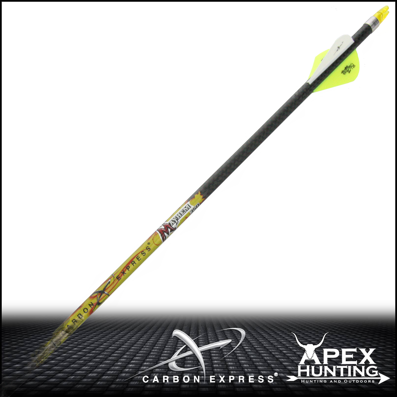 12X CARBON EXPRESS MAYHEM FLETCHED ARROWS FOR COMPOUND BOW HUNTING AND