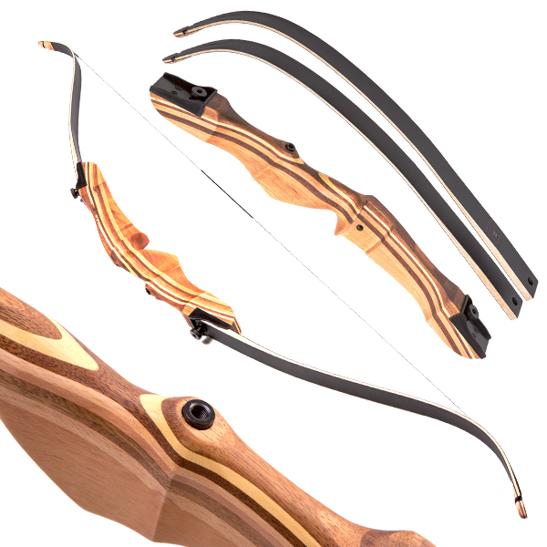 Apex Hunting Wooden Takedown Recurve Bow Traditional Target Archery