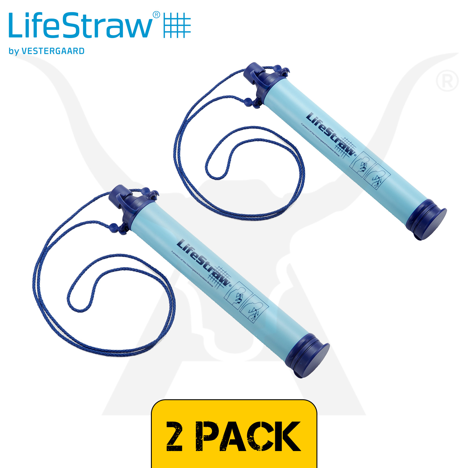 LifeStraw By Vestergaard 2 Pack Personal Water Filter Ideal for