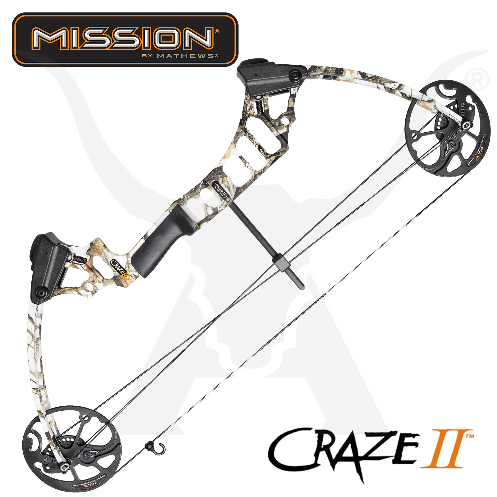 Mission Craze II Right Handed Lost Camo AT 1370lbs Compound Bow