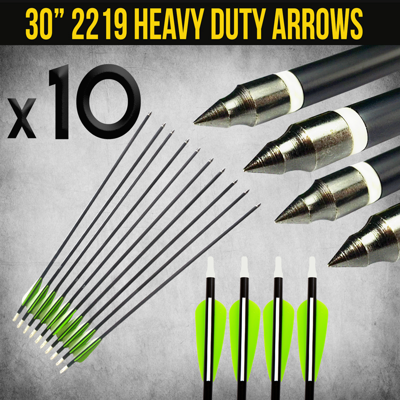 30" EXTRA HEAVY DUTY ALUMINIUM ARROWS FOR COMPOUND AND RECURVE BOW ARCHERY