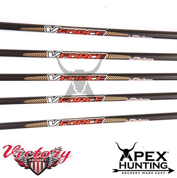 VICTORY VFORCE V6 CARBON SHAFTS 12 PACK 31 INCH UNFLETCHED ARROWS FOR