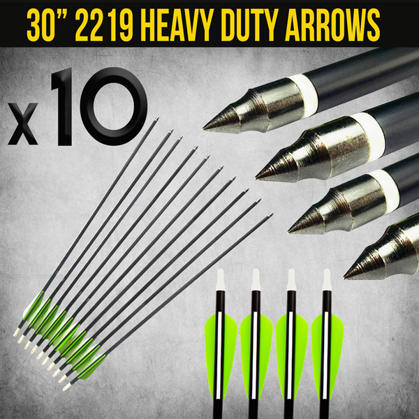 30" EXTRA HEAVY DUTY ALUMINIUM ARROWS FOR COMPOUND AND RECURVE BOW ARCHERY