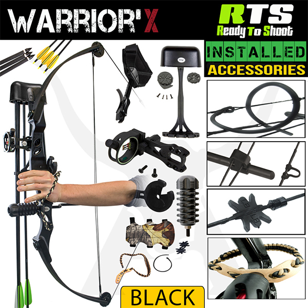 RTS 60Lbs Warrior'X Bow Kit Black / 60lbs / Right Handed