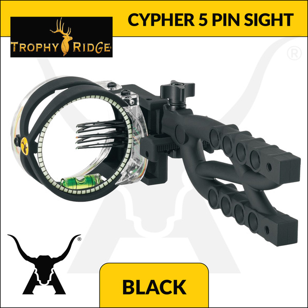 Cypher 5 Pin Bow Sight - Trophy Ridge Black