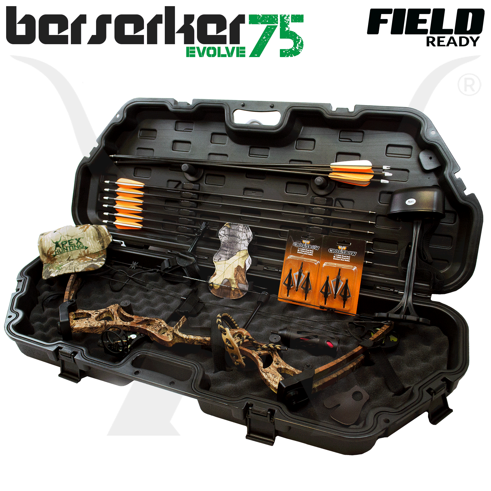 Apex Berserker Evolve 75 Field Ready Kit Compound Bow eBay