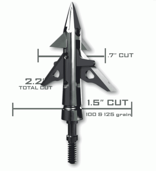 Sevr Titanium (Ti) 1.5 4-Blade Hybrid Broadhead