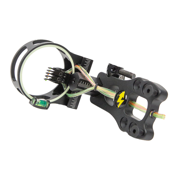 TOOLLESS PRO SIGHT 5PIN FIBRE OPTIC SIGHT FOR COMPOUND BOW w/ LED LIGHT