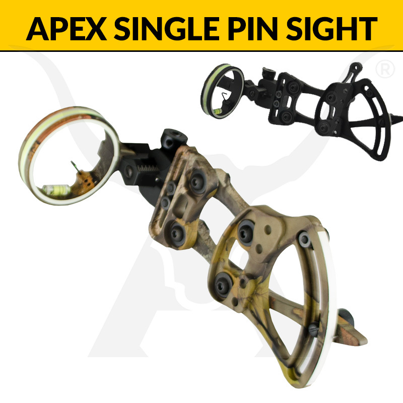 Micro-Adjust Single Pin Bow Sight Lightweight Hunting Compound Bow Sight 