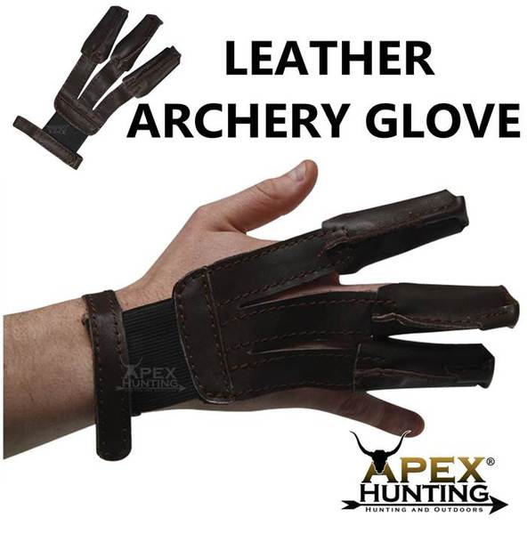 ARCHERS SHOOTING 3 FINGERS GLOVES-ARCHERY,HUNTING LEATHER  AND FOUR WAY GLOVES