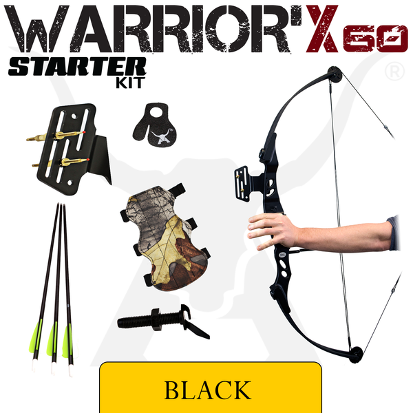 60lbs - STARTER KIT - APEX WARRIOR'X 60lbs / Black / Right Handed
