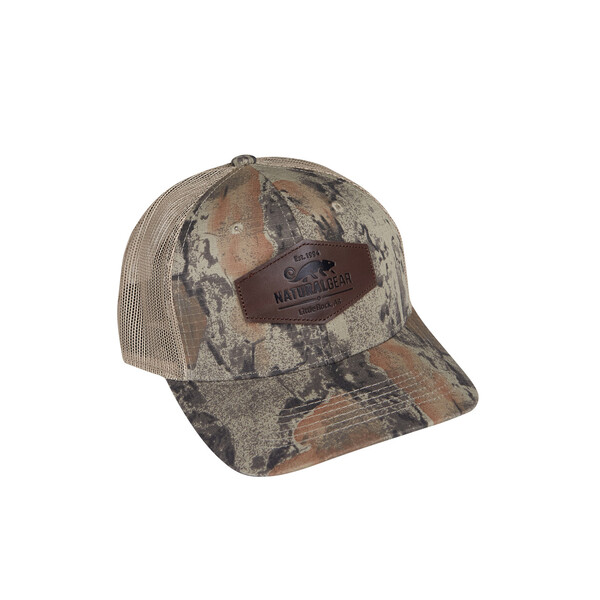 Natural Gear Mid-Pro Leather Patch Trucker Cap