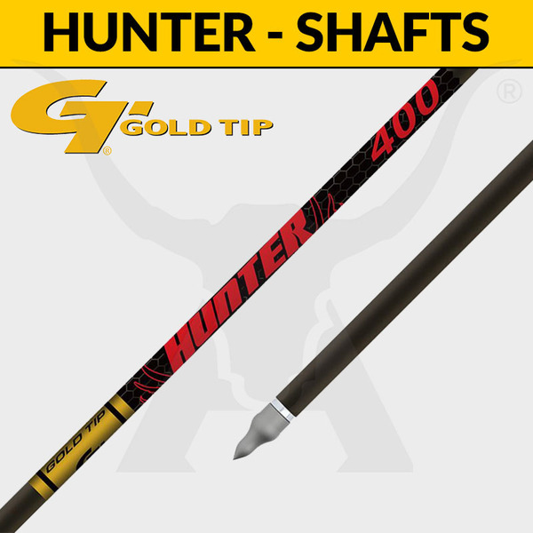 Gold Tip Hunter Shafts - Carbon Arrows 12 Pack / 400