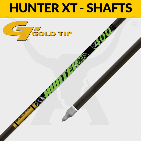 Gold Tip Hunter XT Shafts - Carbon Arrows 12 Pack / 400